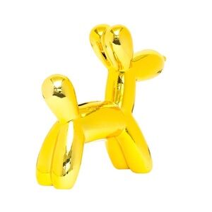 Interior Illusions Plus Yellow Mini Ceramic Dog Piggy Bank - 7.5" tall